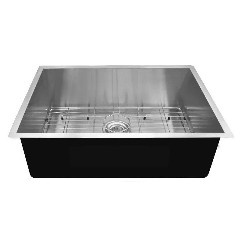 Popular Product Handmade Stainless Steel 304 Undermount Single Bowl Basin Bathroom Kitchen Sink