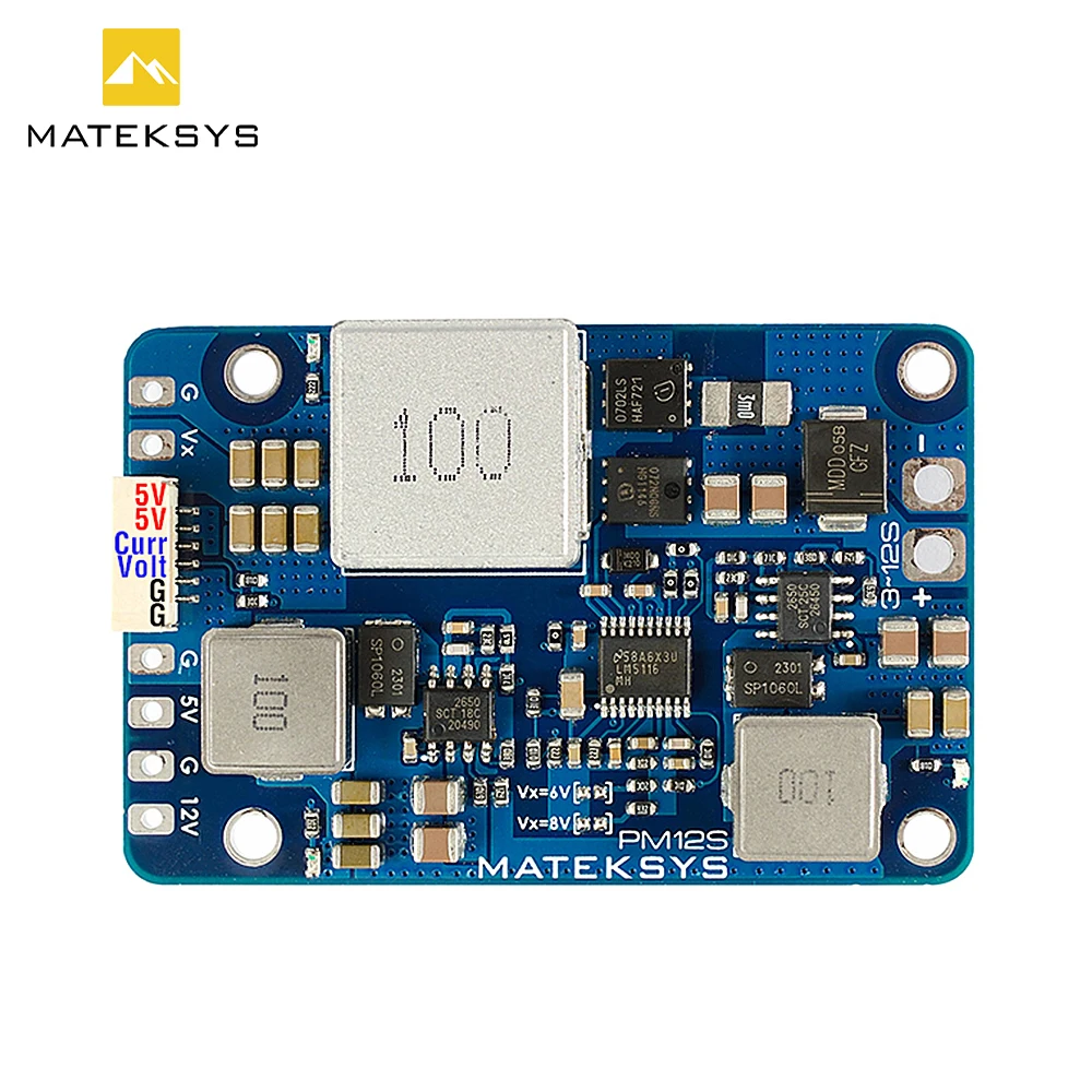 MATEKSYS PM12S-3 Power Module 3-12S LIPO 5V 9V VX BEC with HeatSink for RC Multirotor Fixed-Wing Airplane FPV Cinelifter