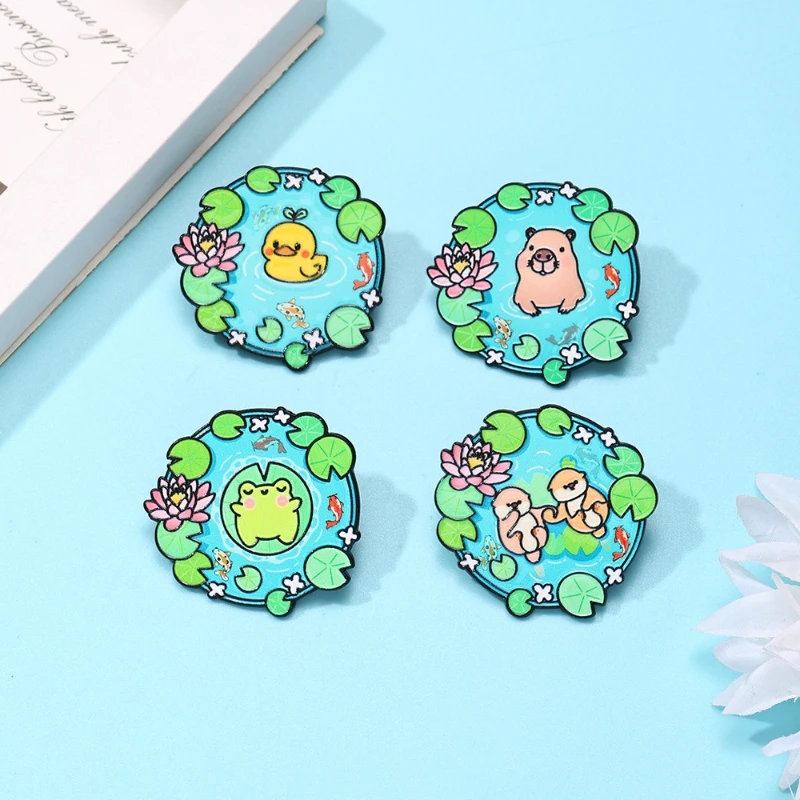 Creative Space Astronaut Cat Brooch Kids Backpack Coat Decoration Metal Badges Pin for Friend Gift DIY Clothing Bags Hat T-shirt