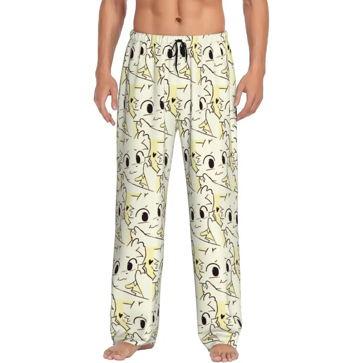 

Custom Boykisser Silly Cat Pajama Pants for Men Cute Cartoon Sleepwear Lounge Sleep Bottoms Stretch with Pockets