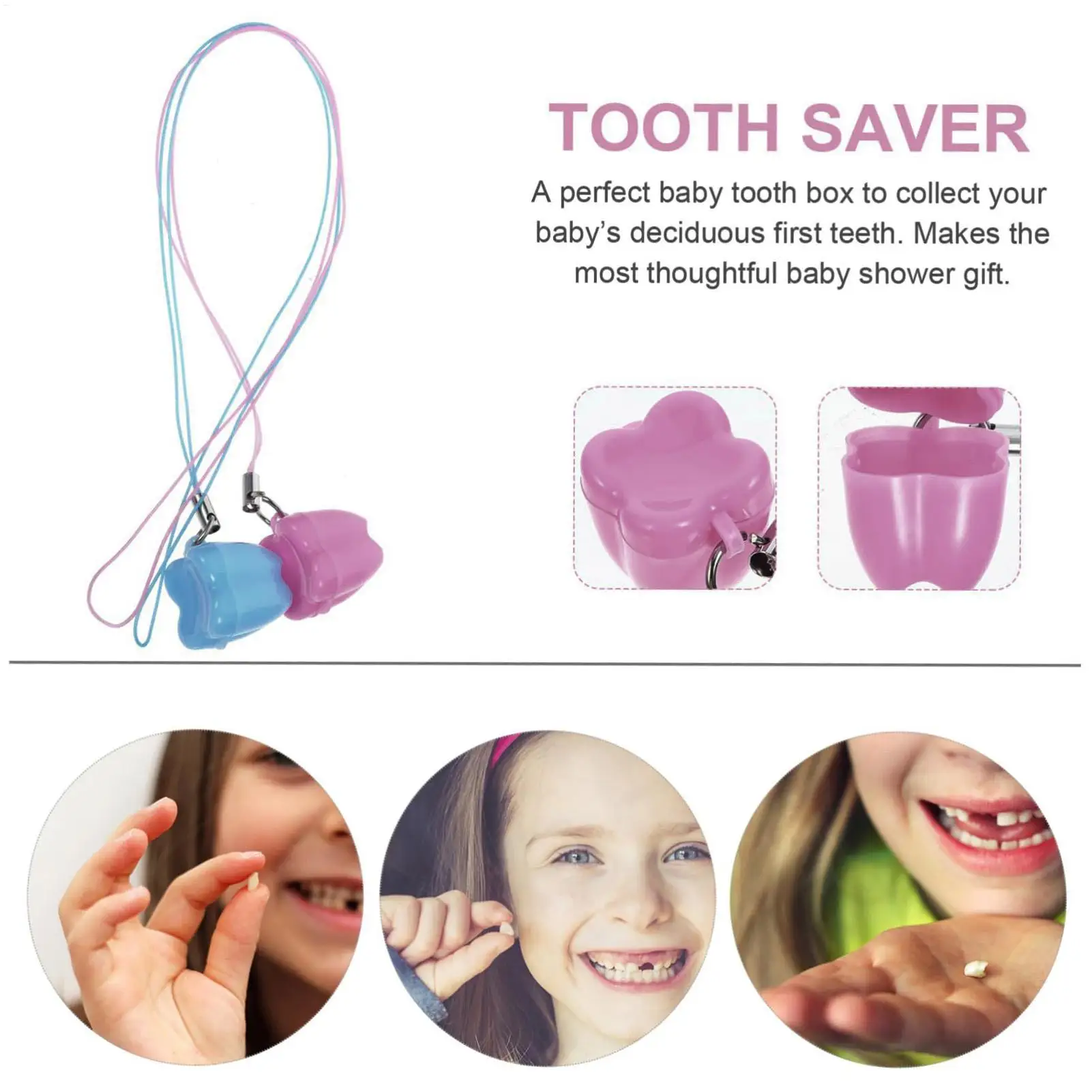 10 قطعة/المجموعة/مجموعة صندوق تذكار على شكل أسنان لطيف للطفل، طفل رضيع صبي فتاة المنزل السفر والحضانة