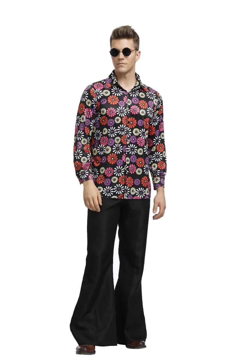 Roupas Hippie para Casais, Peace Love, Flower Power, Fato Hippie para Adulto, Anos 60, Anos 70, Festa de Halloween, Cosplay