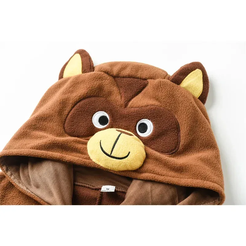 الأزواج البني الراكون منامة الكرتون نيسيي الحيوان Kigurumis هالوين مضحك لطيف الزي الشتاء ملابس خاصة المنزل البدلة