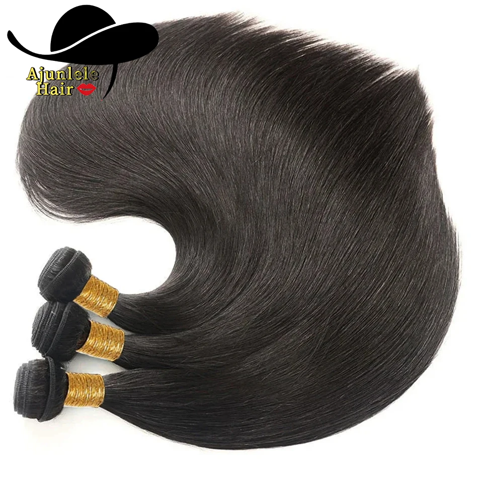 Mongolian Straight Remy Hair Weave Bundles Natural Black 1/3/4 pcs Human Hair Bundles Raw Hair On Sale For Black Women