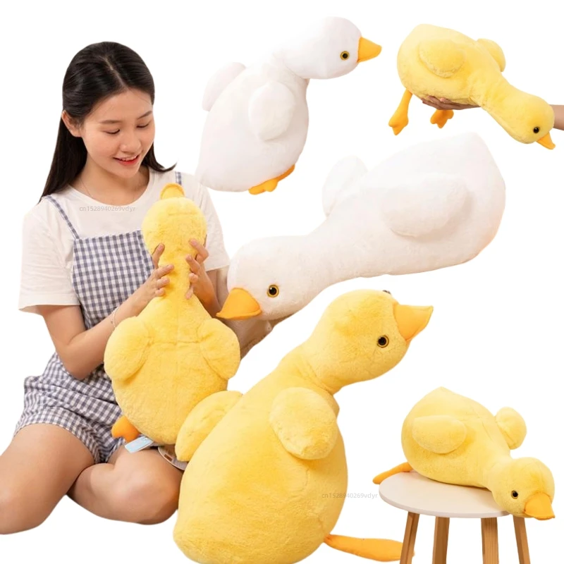 50/70cm Yellow White Duck High Quality Plush DollsSuper Soft Toys Animals ThrowPillow Cartoon Girls Boys Decor Birthday GIfts