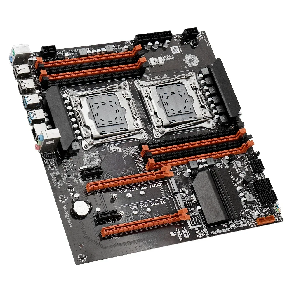 SOYO NIEUWE X99 Dual CPU Moederbord Kit lntel Xeon E5 2680 V4 & DDR4 64 GB (4*16 GB) LGA2011-3 M.2 NVME voor Desktop Gaming Computer