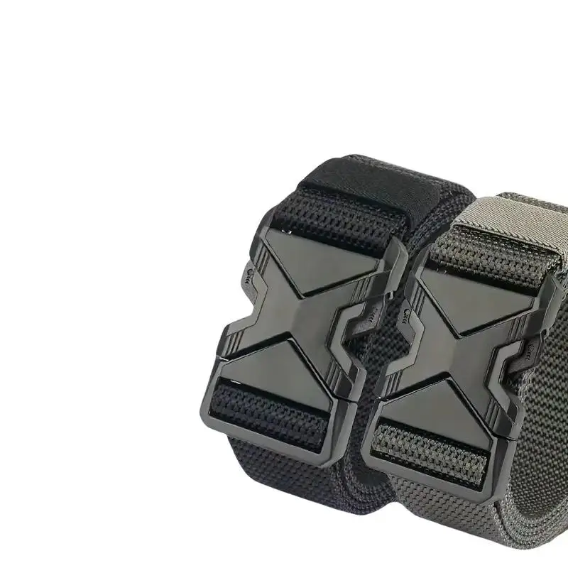 Men's Canvas Belt Durable Multi-Function Thickened Waistband Quick Release for Travel Hiking Casual Wear