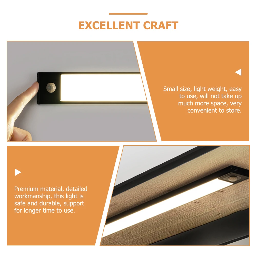 

Motion Sensor Led Night Lamp Dual Mode Warm Light For Bedroom Bathroom Kitchen Closet Cabinet Storage Room, Human Body