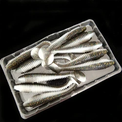 10pcs/Lot Soft Lures Silicone Bait 7.5cm Goods For Sea Fishing Swimbait Wobblers Artificial Fishing Tackle T-Tail