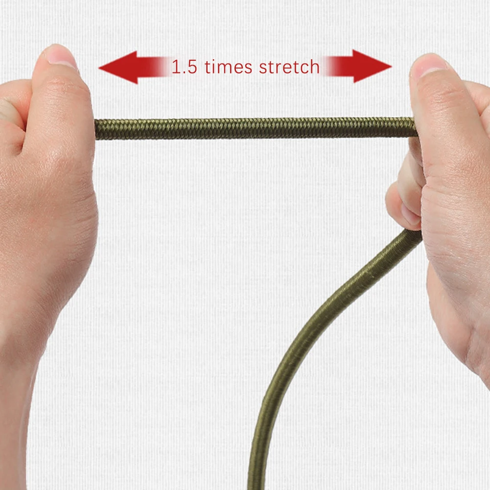 حزام مرن مع خطافات حبل ربط متين لرف البضائع وحبال تعبئة الأمتعة والتخييم والتخييم في الهواء الطلق والمشي لمسافات طويلة وأجزاء الملحقات #4