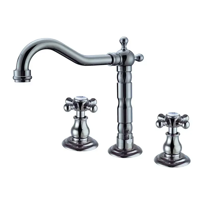 

Zc античная латунь, вилла, разделенная раковина, умывальник, холодный и горячий двойной контроль, антикварный домашний скандинавский отель, отдельный смеситель для раковины