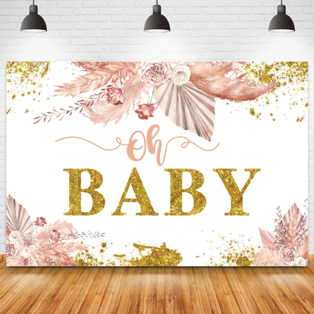 Oh bebé telón de fondo vestido de princesa niña cumpleaños niños ducha fiesta flores decoración Fondo fotografía sesión fotográfica Accesorios