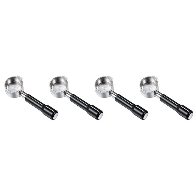 THIVN-4 Pcs 51Mm Portafilter For Delonghi ECP3420 EC155 BCO430 EC260, 51Mm Bottomless Portafilter 2 Ears Replacement Parts