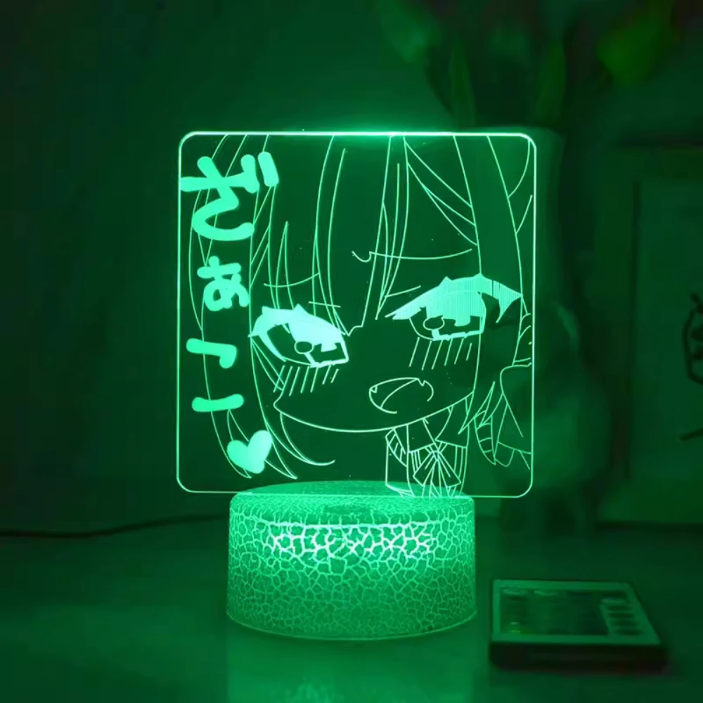 Anime Sky Music 3d Lamp Cartoon Nightlight Girls Manga Night Lamp Acrylic Light Board for Kids Children Gift Bedroom Decorative