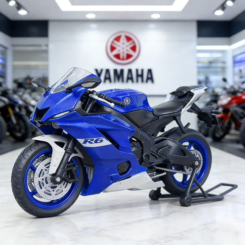 

WELLY 1/12 Yamaha YZF-R6 YZFR6 2020 Motorcycle Model Toy Vehicle Collection Autobike Shork-Absorber Off Road Autocycle Toys Car