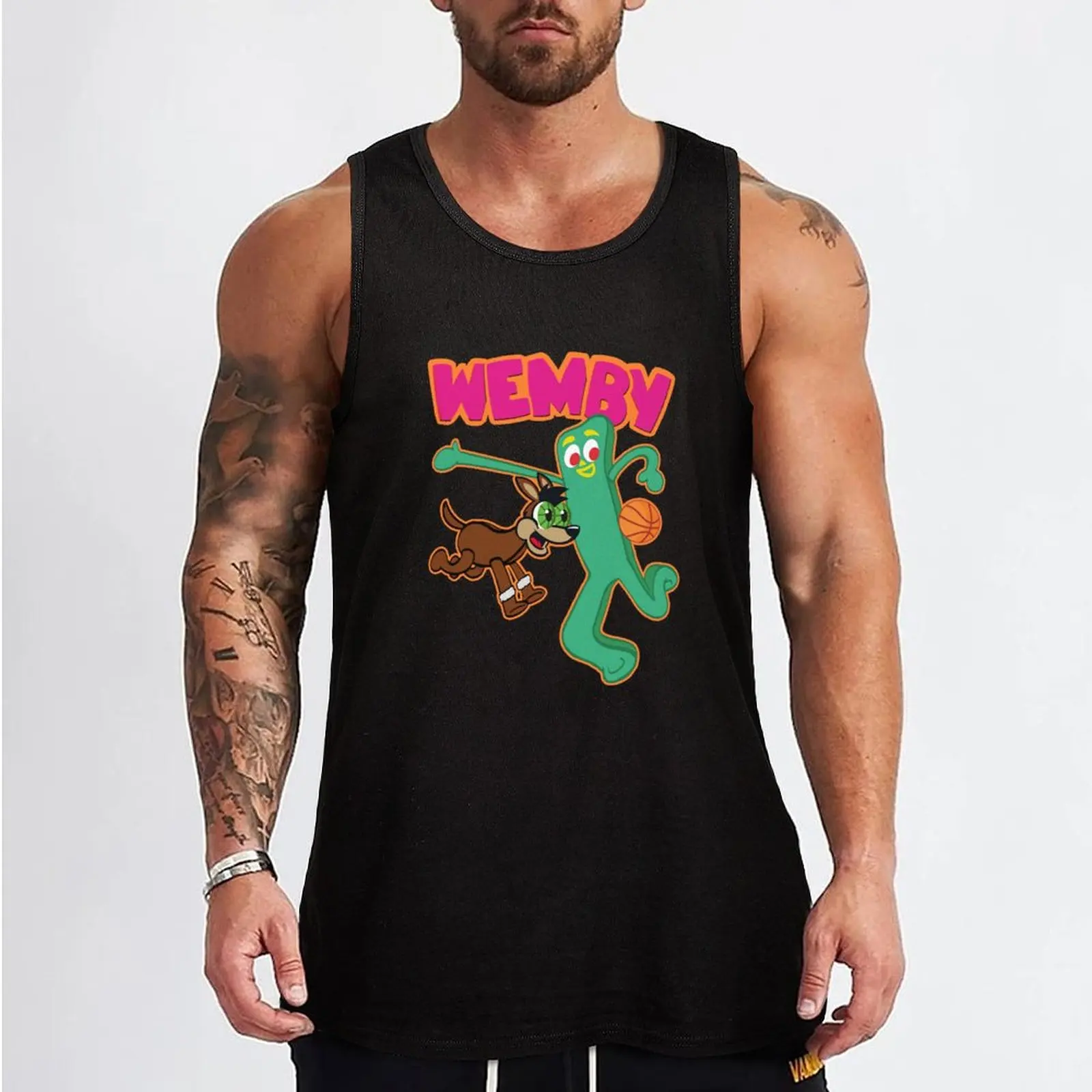 wemby Tank Top Men's summer t-shirt sleeveless gym shirts male gym top bodybuilding men clothes