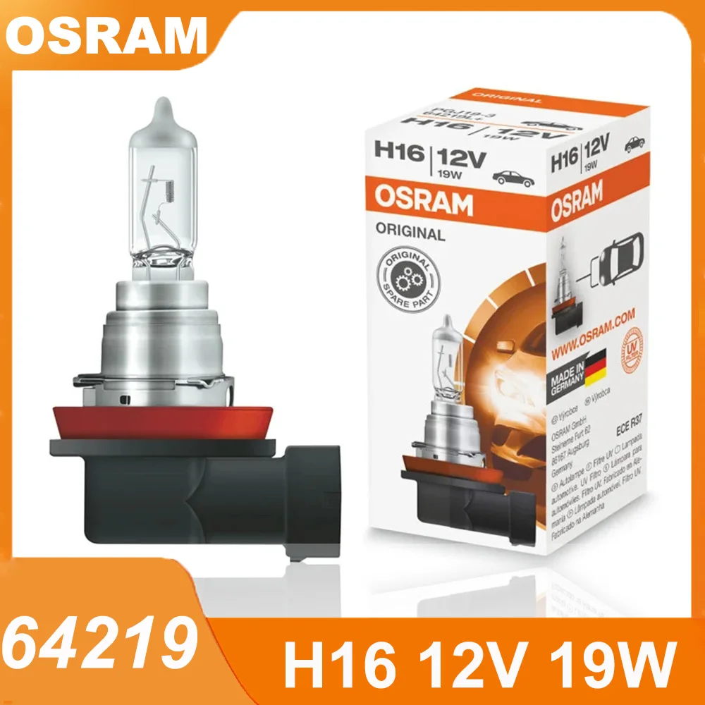 Оригинальная стандартная галогенная автомобильная лампа Osram 64219 H16 12 в 19 Вт 3200K PGJ19-3 для противотуманных фар