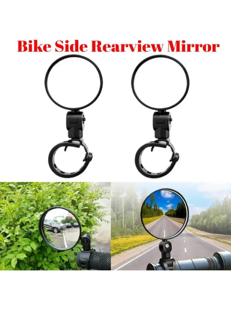AliExpress NONE 360° Adjustable Round Bike Rearview Mirror HD Wide Angle Convex Lens Universal Handlebar Side Mirror For Mountain E-bike Scooter
