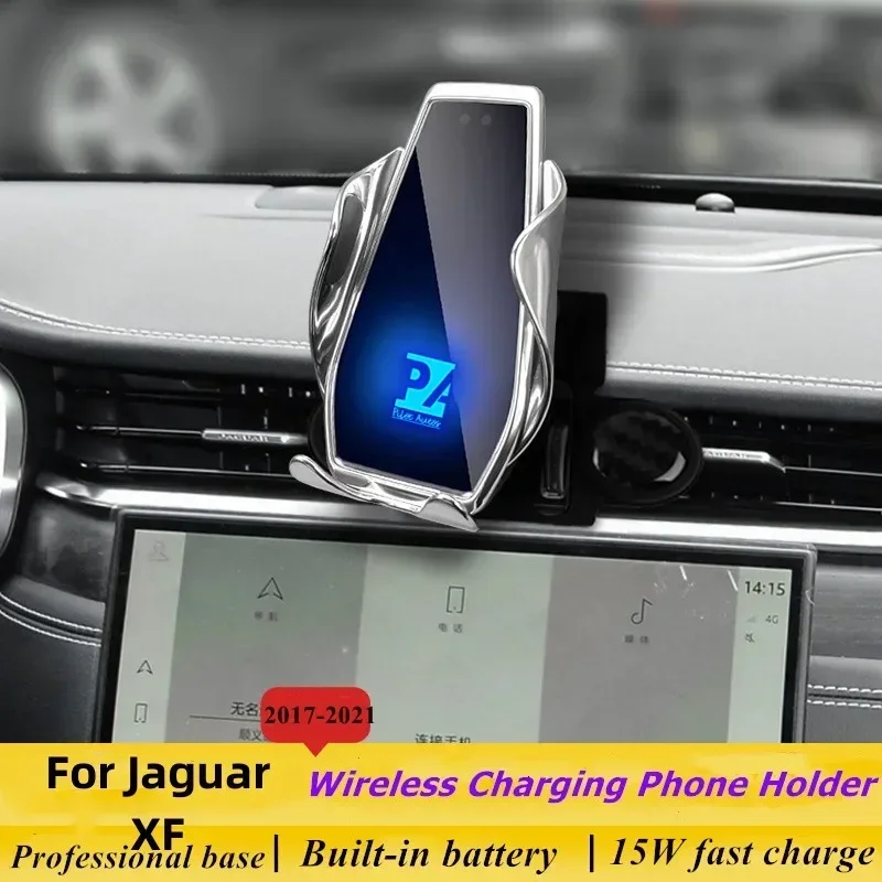 2017-2021 For Jaguar XF Mobile Phone Holder Wireless Charger Car Mount Navigation Bracket GPS Support 360