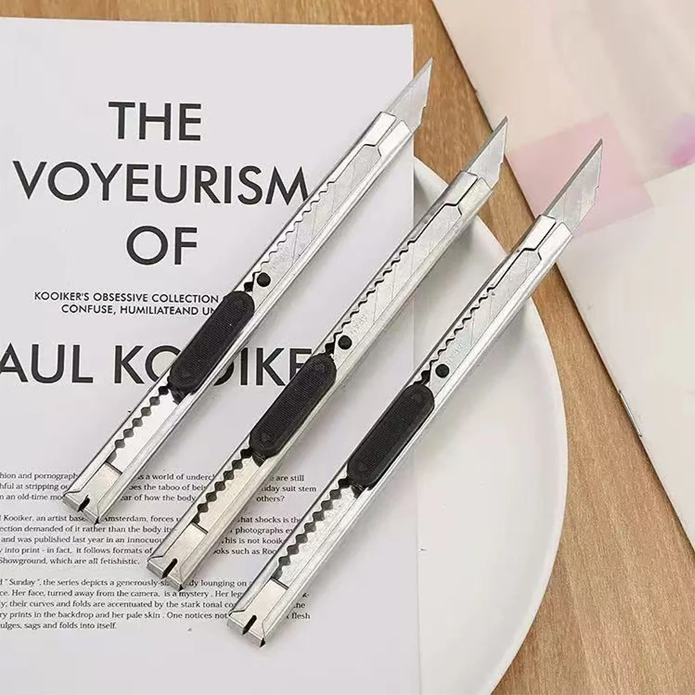 3/5/10 قطعة الفولاذ المقاوم للصدأ قابل للسحب سكّين متعدّد الاستخدامات المحمولة سكّين متعدّد الاستخدامات هواية سكين صندوق القاطع مثالية للقطع في المنزل #1