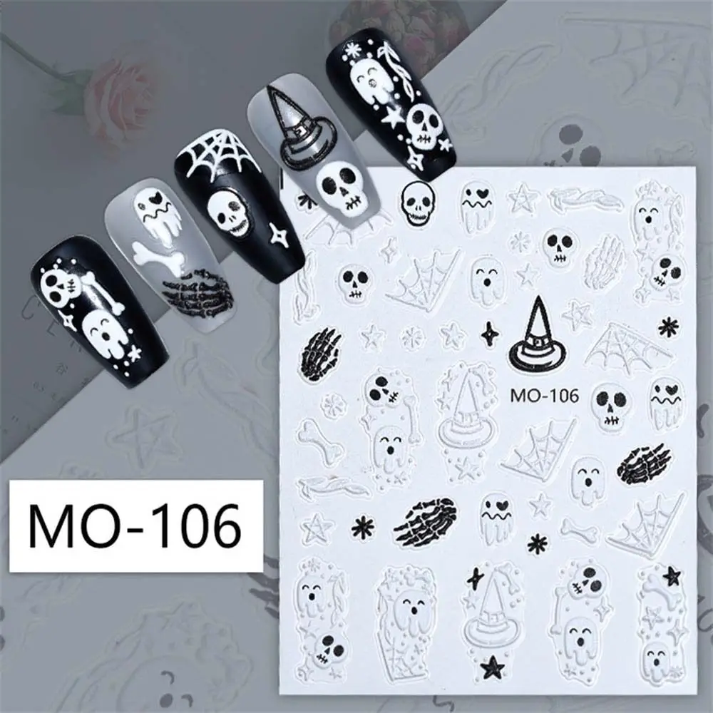 Nail Accessories Halloween Nail Stickers Manicure Ornaments Pumpkin Ghost Pattern Halloween Nail Decals Halloween Nail Charms