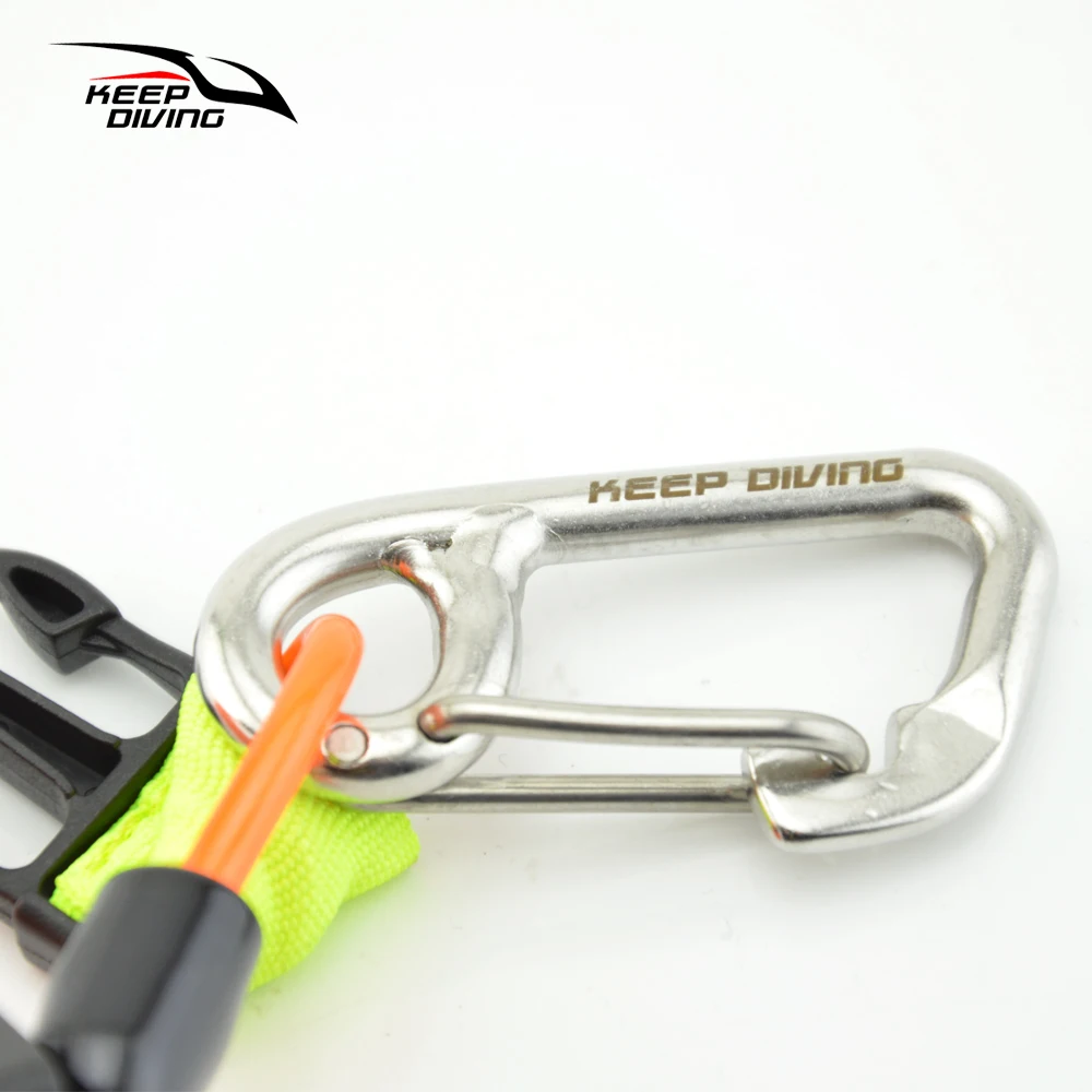 1 قطعة إبقاء الغوص الغوص مكافحة خسر دوامة الربيع لفائف الحبل أداة الطوارئ السلامة مع مشبك واحد سريع التحرير