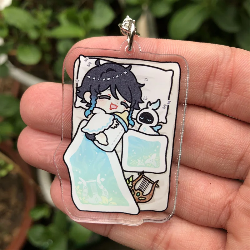 Genshin Impact Wanderer Abyss Mage Tighnari Kamisato Ayaka Keychain Accessories Anime Game Cosplay Pendant Prop Badge Gift image 6