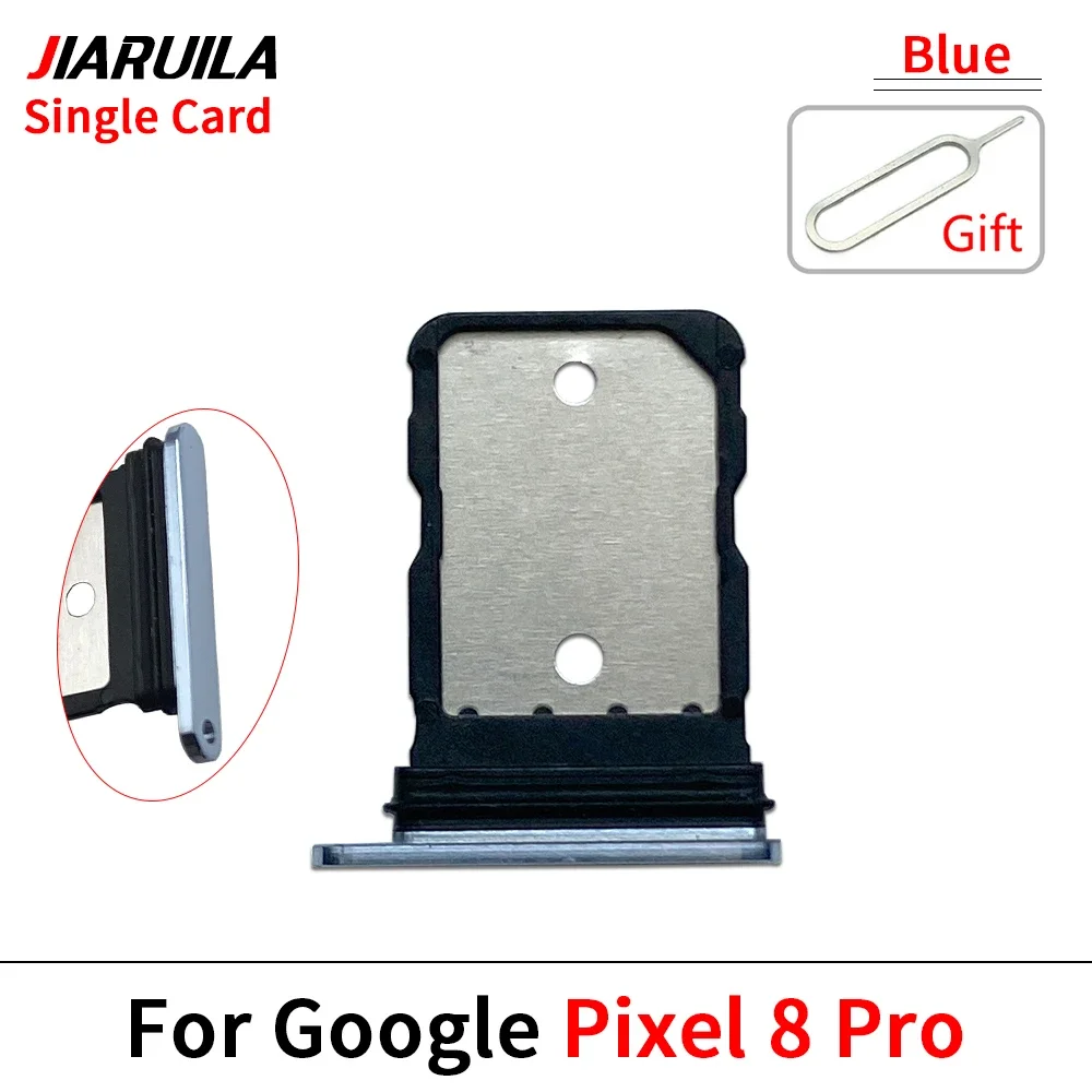Sim Card Tray For Google Pixel 8 Pro 8A Dual Micro SIM Card Slot Tray Holder SD Card Reader Replacement Parts