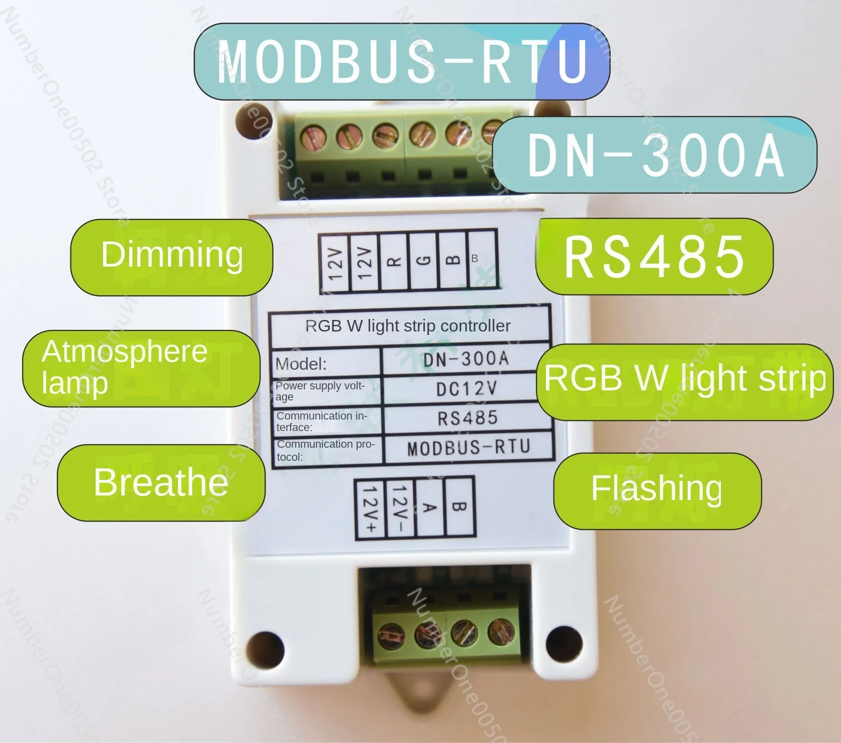 Lamp Strip Controller Module RGBW/RGBLED Atmosphere Light RS485RS232/MODBUS/PLC