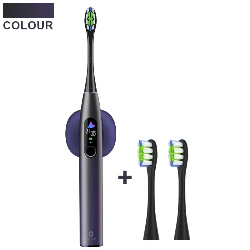 

Электрическая зубная щетка Oclean X Pro Sonic с беспроводной зарядкой, отбеливанием зубов, вибрацией, 40-дневным сроком службы батареи и управлением через смарт-приложение.