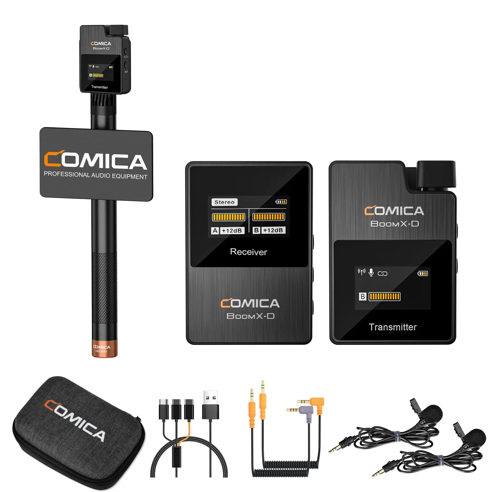 

COMICA BoomX-D 2.4G Professional Wireless Handheld Microphone for News Reports, Interview, Live Streaming for Cameras Phones