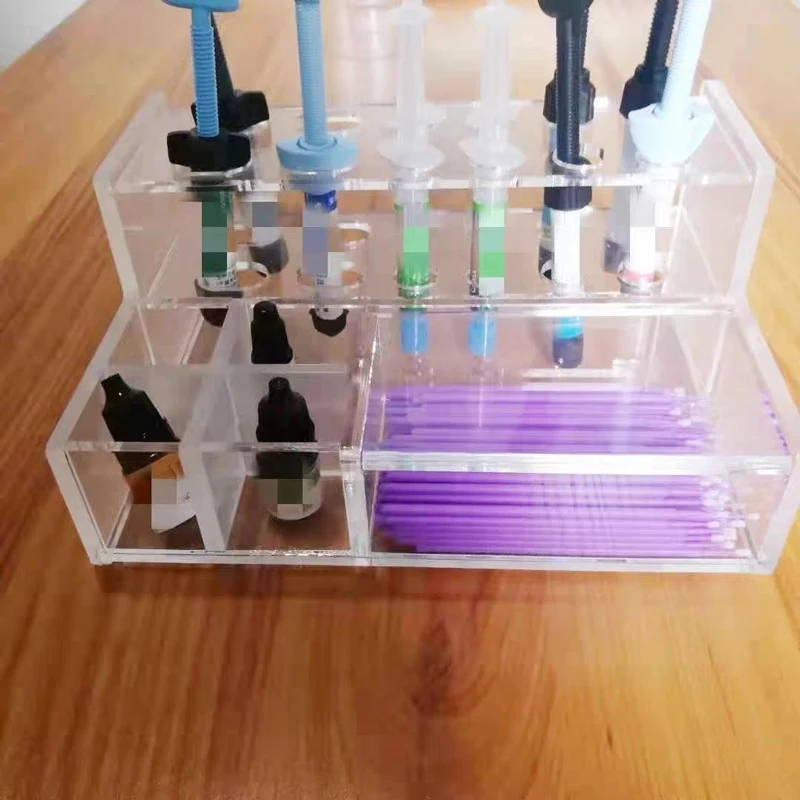 Resin Placement Rack, Dental Resin Storage Box, Acrylic Material, Hard and Easy to Clean