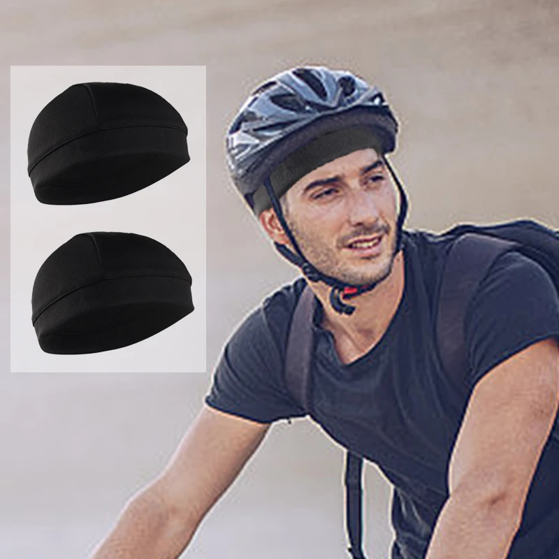 1pc/2Pcs/3Pcs Cycling Skull Cap Breathable Sweat Wicking for Men Women Helmet Liners Cooling Cap