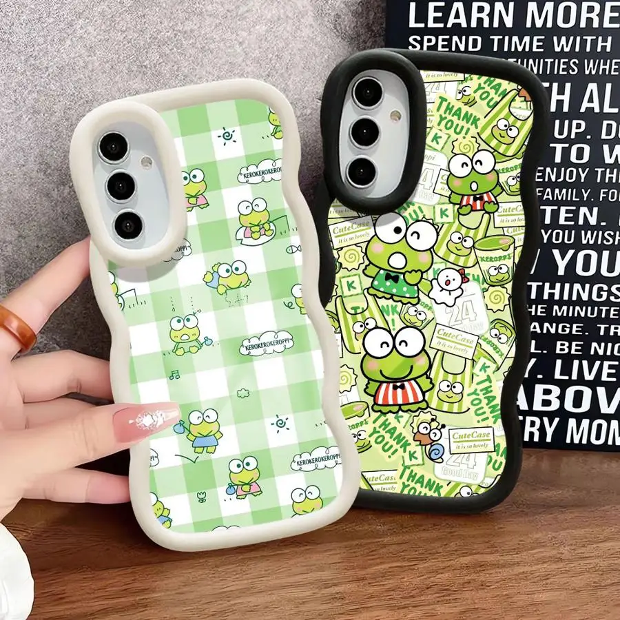 Чехол для Samsung Galaxy A13 A11 A15 A12 A33 A35 A21s A14 A36 A16 A26 A34 Мягкий чехол для телефона Sanrio Cute Kero Kero Keroppi
