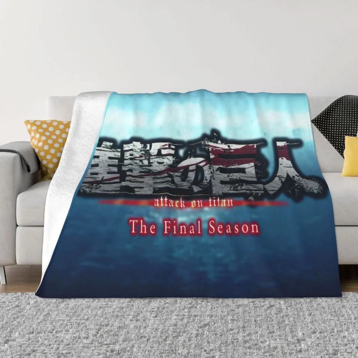 

Attack On Titan 000170 Camping Knee Blanket Custom Blanket Sofa bed blanket Thin Wadding Blanket Throw Blanket