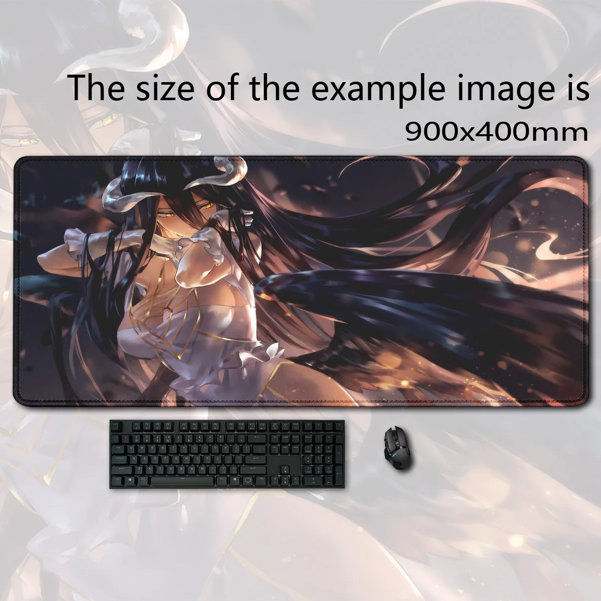 

Anime Overlord albedo Mouse Mats mousepad Large Anime Gaming Accessories Mause Kawaii Carpet Cabinet Keyboard Deskmat mouse pad