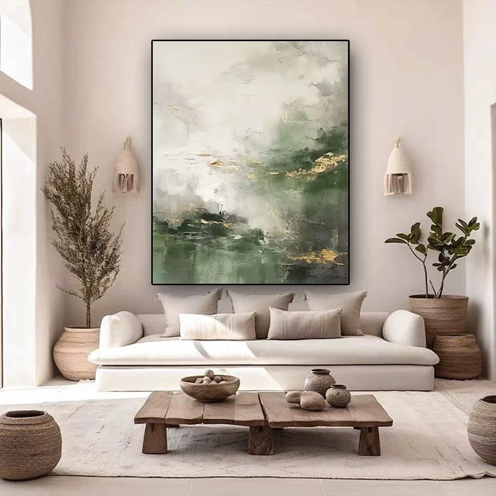 Abstract Gold Fringe Flower Oil Painting Wall Art Poster 100% Handmade Canvas Picture Modern Home Decor Drawing Beautiful Petal