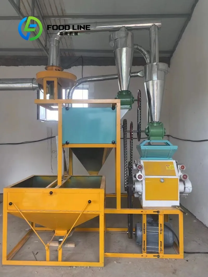 Fully Automatic 5TPD/10TPD Small Roller Mill Wheat Maize Flour Milling Machine With Core Motor And Bearing Components Customize