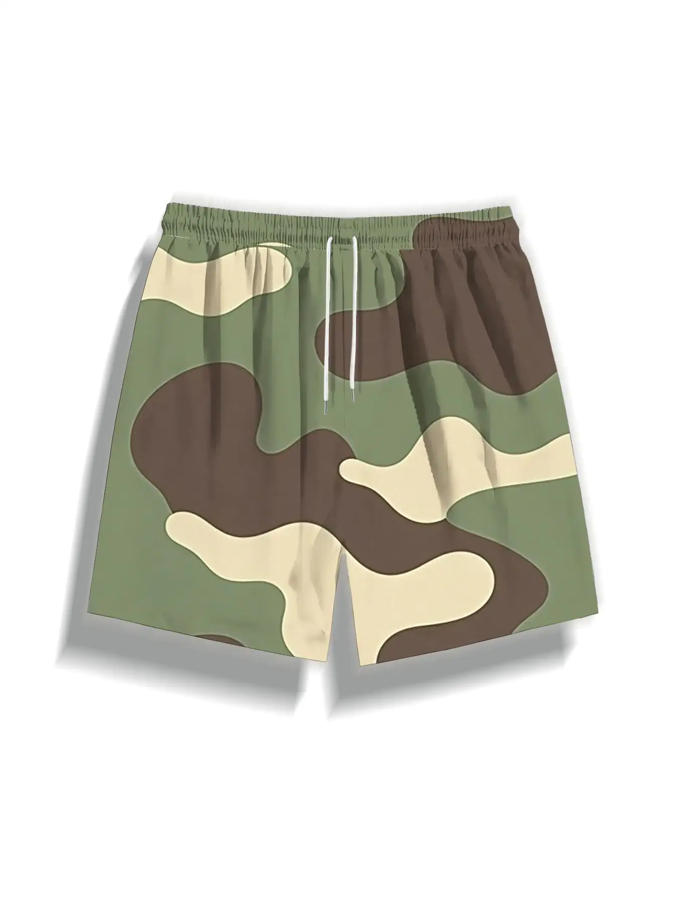 1pcs Men's Short swim trunks2026 Summer 3D Printed Short sleeve sweatpants Breathable Quick drying Polyester running