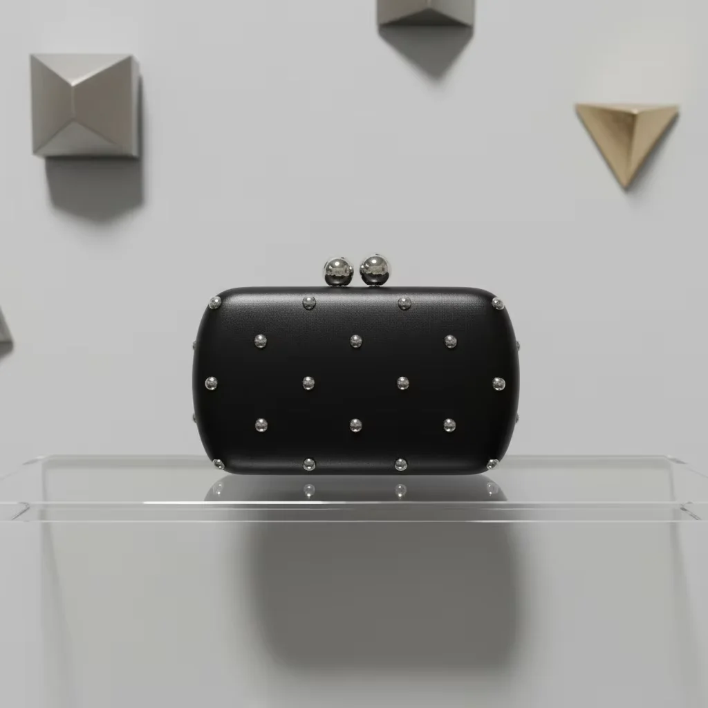 Cross-Border Foreign Trade Ladies European American Retro Fashion PU Clutch Bag Cotton Chain Strap Magnetic Clasp Wedding Dinner