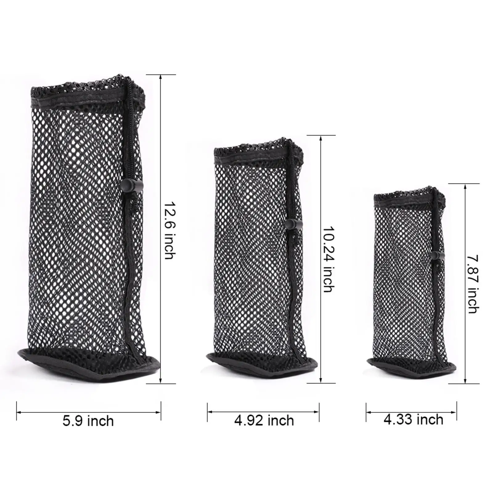 

Golf Ball Storage Pouch with Sliding Drawstring Nylon Mesh Bag Organizer Lightweight Sports Bag for Golf Practice