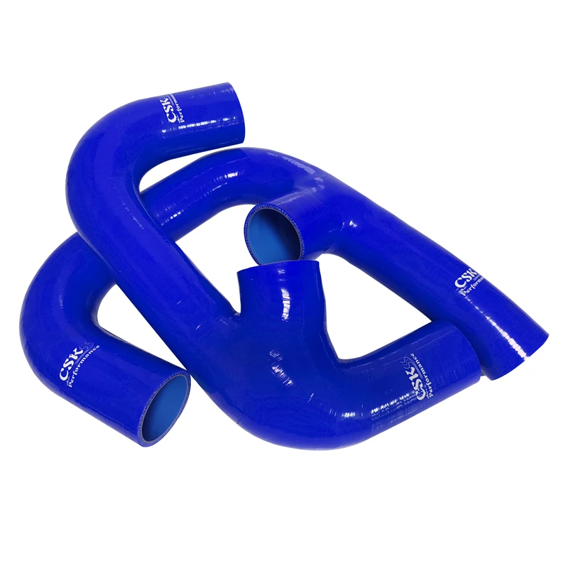 

Black/Blue/Red Silicone Hoses of Twin Intercooler Fits for 2015-2017 VW Golf R GTI 2.0T MK7