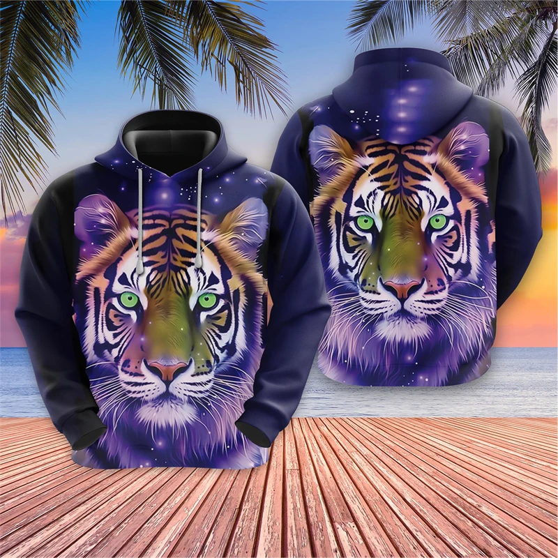 

3D Bengal Tiger Printed Hoodies For Men Clothes Harajuku Fashion Animal Hoody Hoody Boy Tracksuit Goth Vintage Horror Pullovers