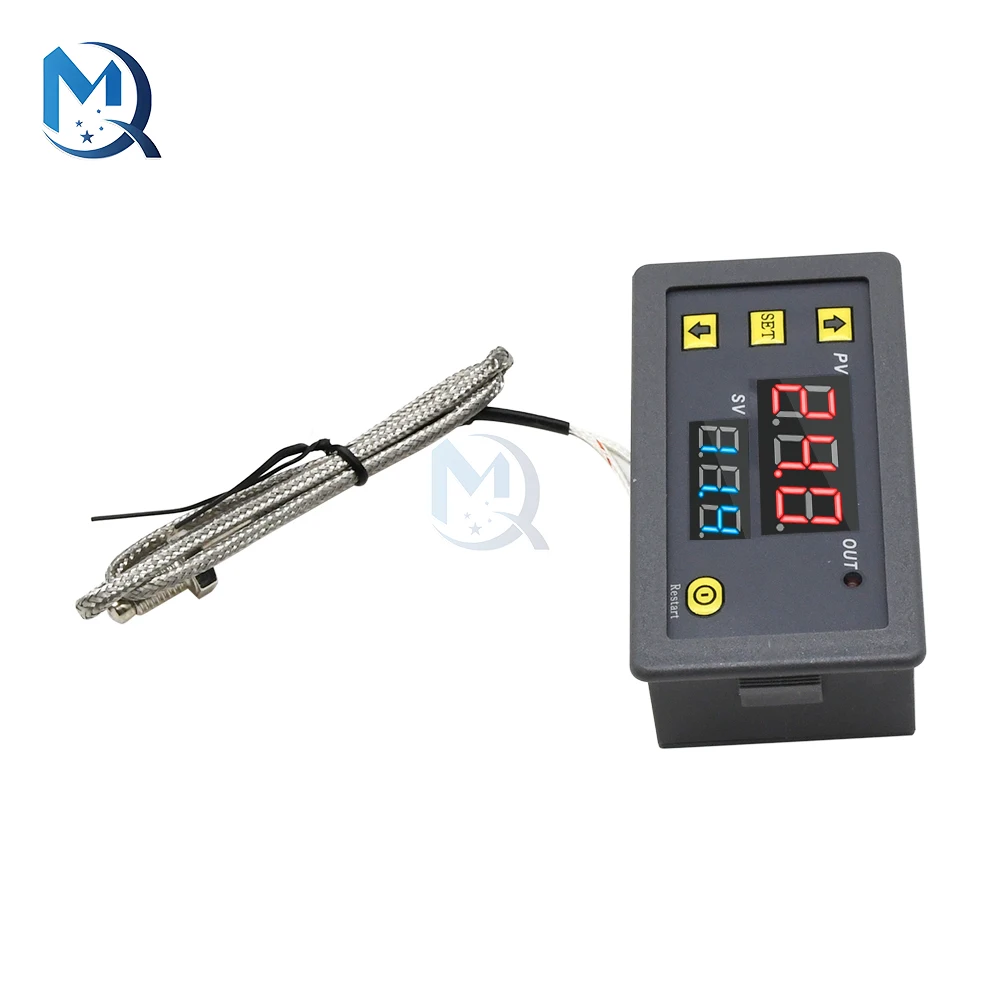 W3230 DC5V K-type Thermocouple Digital Temperature Controller -60~500 Degree 50cm Wire Led Display Relay Output