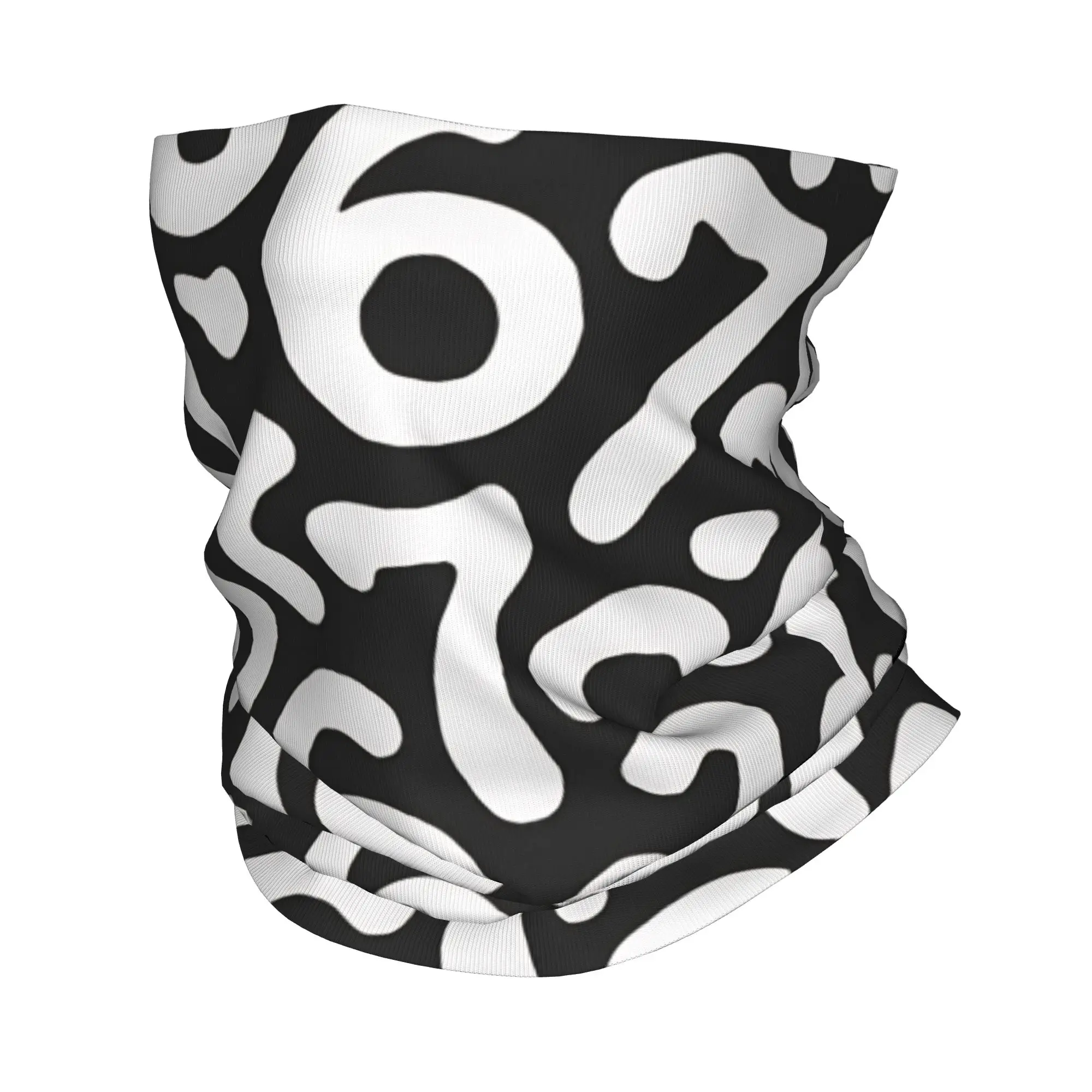 

Черно-белая бандана с изображением шести и семи 67, волшебный шарф с принтом, многофункциональный головной убор для занятий спортом на открытом воздухе, дышащий для взрослых