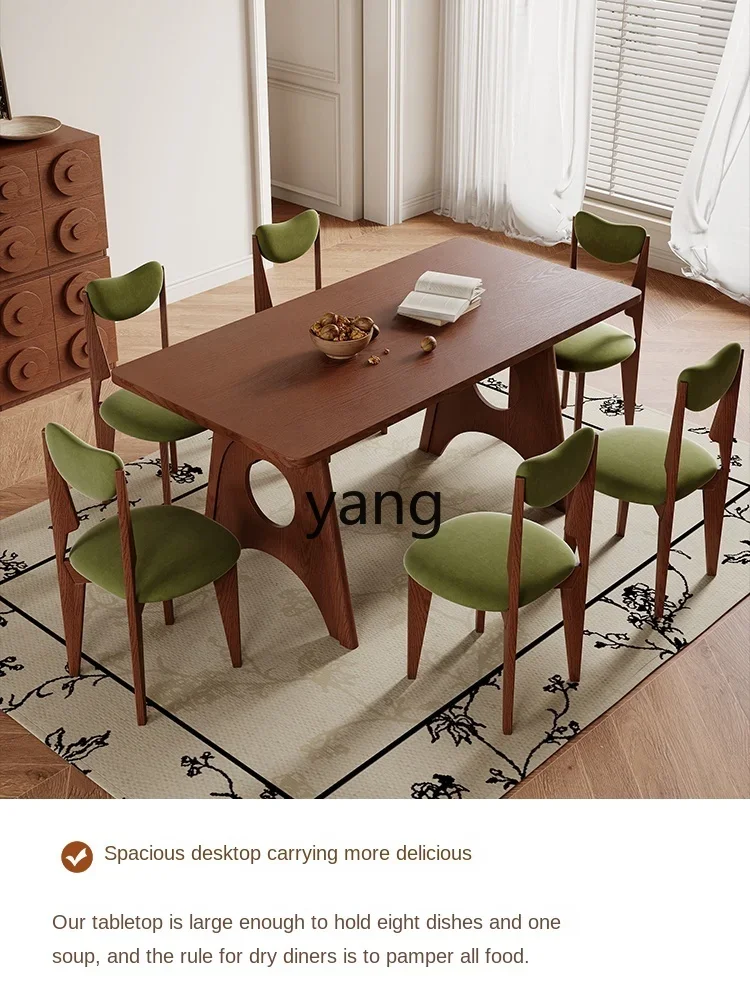 CX Fuzhong antique dining table living room home solid wood dining table and chair combination