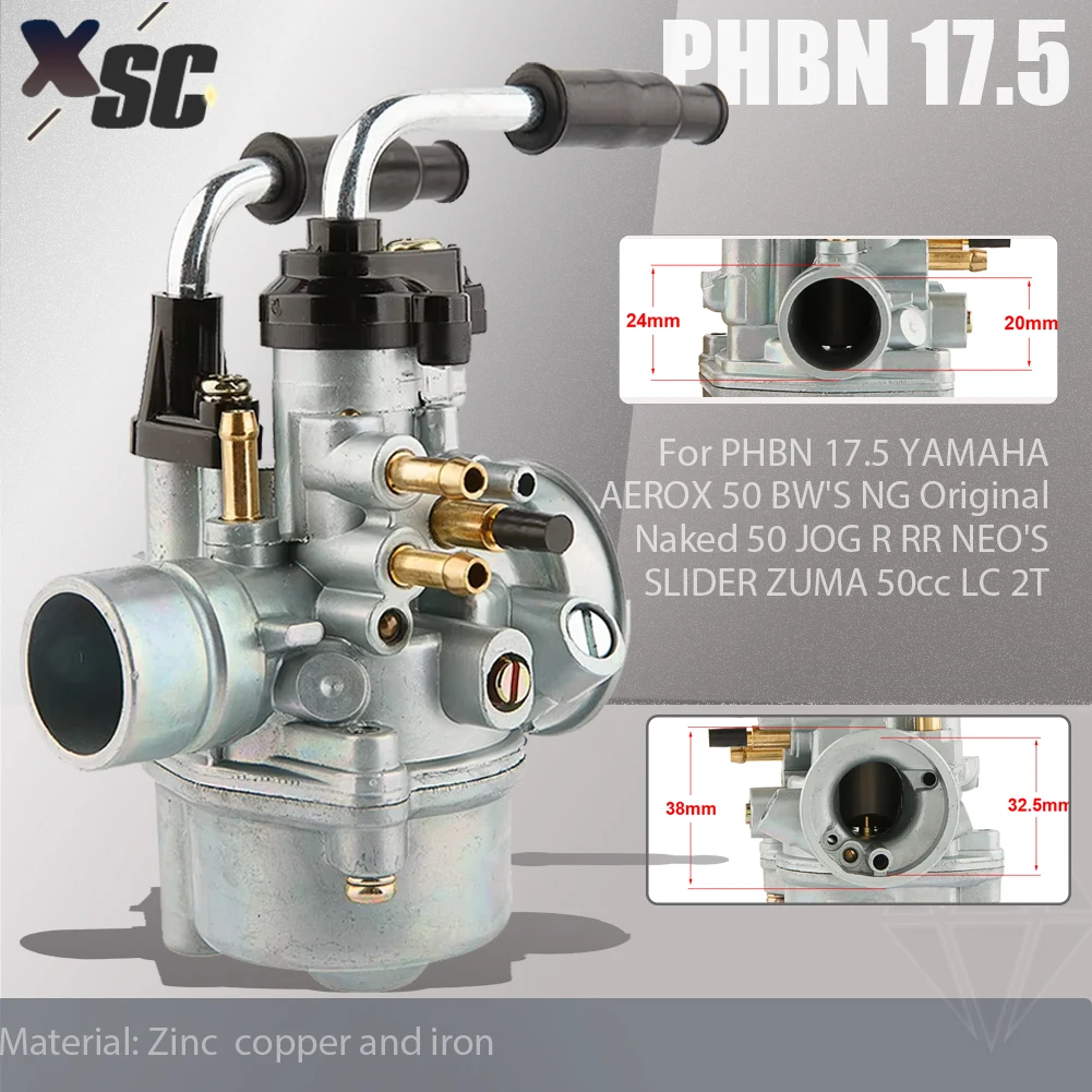 20mm Motorcycle Scooter Carburetor For PHBN 17.5 YAMAHA AEROX 50 BW'S NG Original Naked 50 JOG R RR NEO'S SLIDER ZUMA 50cc LC 2T