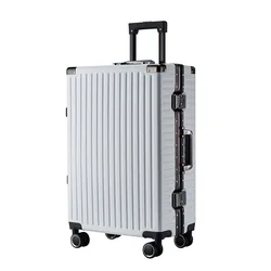 Suitcase Large Size Trolley Case Aluminum Frame Password Suitcase Boarding Bag