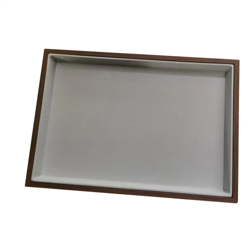 Velvet Jewelry Display Tray Countertop Diamond Bracelet Organizer Necklace Rings