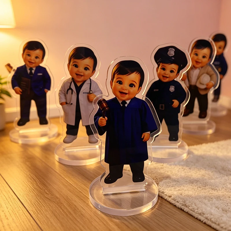 Wholesale Photo Customized Acrylic Standee Cute Cartoon Anime Figure Model Picture Personalized Photo Standing Desk Decor Gift